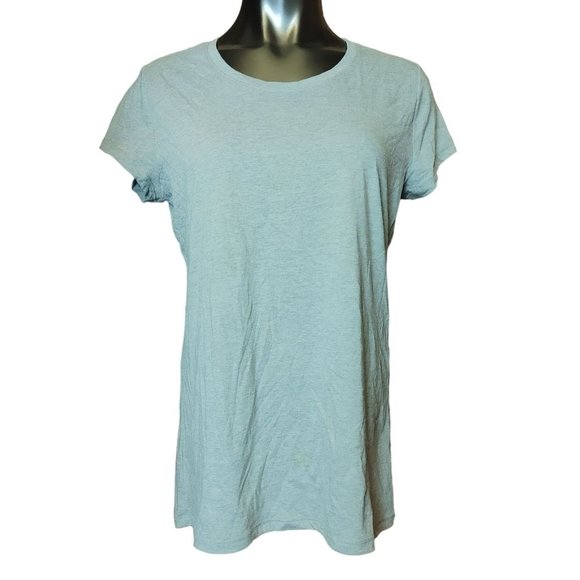NO BOUNDARIES NOBO Womens XL Gray Short Sleeve Basic Casual Crewneck T-Shirt - Picture 1 of 3